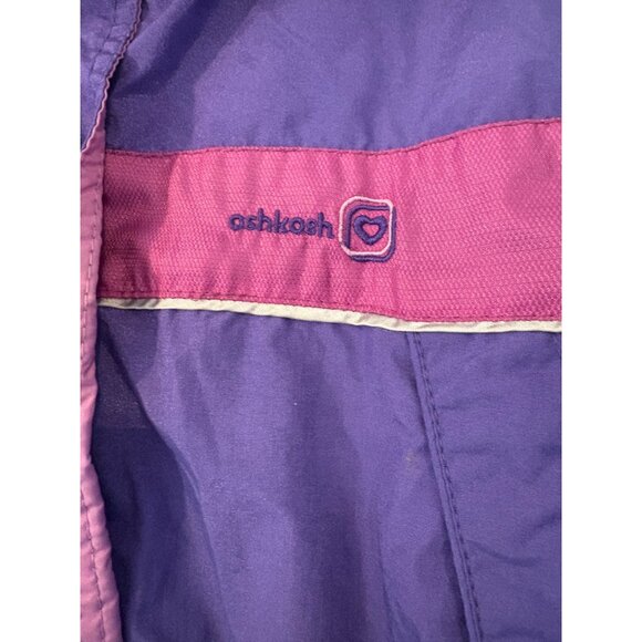 Vintage OshKosh Girls 6X Purple Pink Jacket Double Zipper, Snaps,Hood Enclosure - Picture 4 of 12